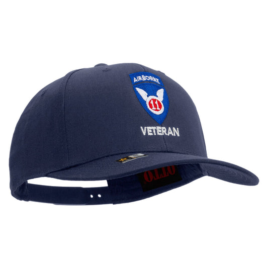11th Airborne Division Veteran Embroidered Solid Cotton Twill Pro Style Cap