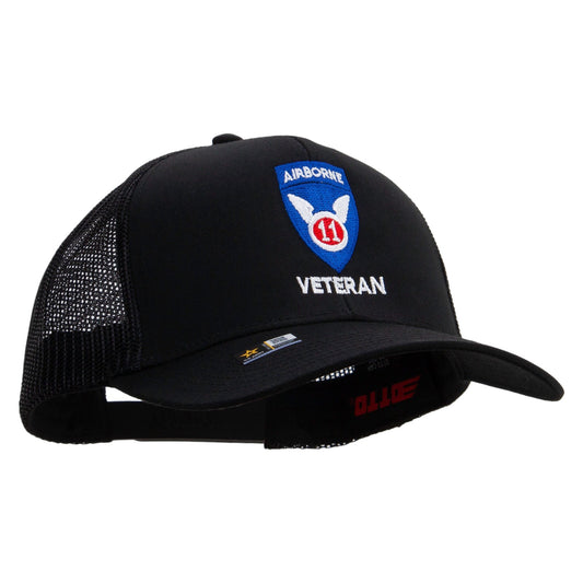11th Airborne Division Veteran Embroidered Solid Cotton Twill Mesh Prostyle Cap