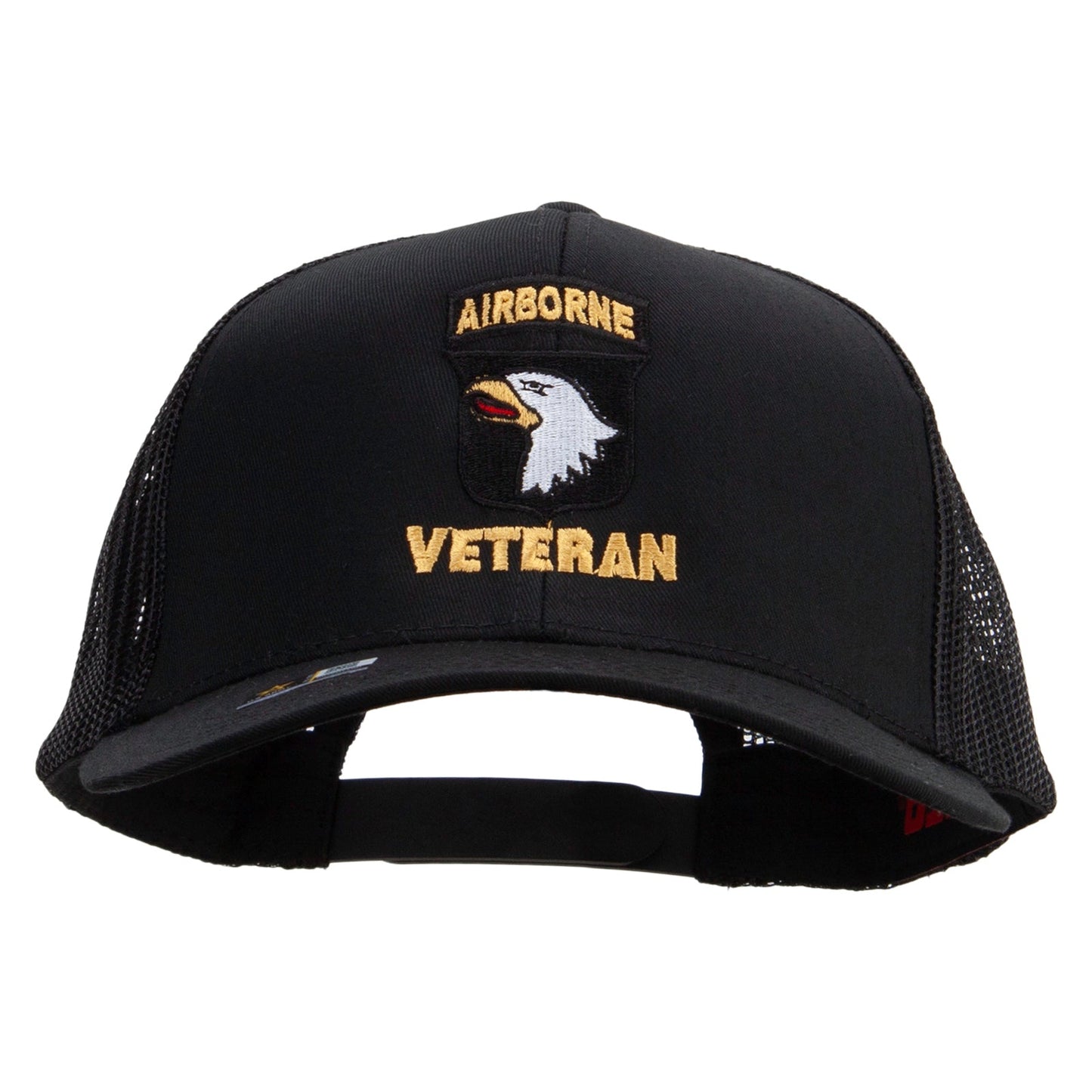101st Airborne Veteran Military Embroidered Solid Cotton Twill Mesh Prostyle Cap