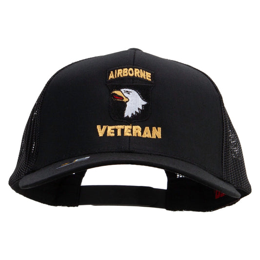 101st Airborne Veteran Military Embroidered Solid Cotton Twill Mesh Prostyle Cap