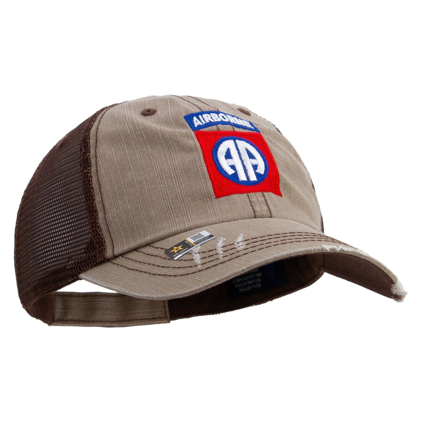 82nd Airborne Military Embroidered Low Profile Special Cotton Mesh Cap