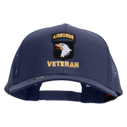 101st Airborne Veteran Military Embroidered Solid Cotton Twill Mesh Prostyle Cap