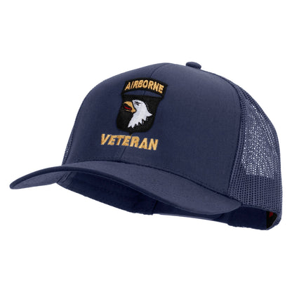 101st Airborne Veteran Military Embroidered Solid Cotton Twill Mesh Prostyle Cap