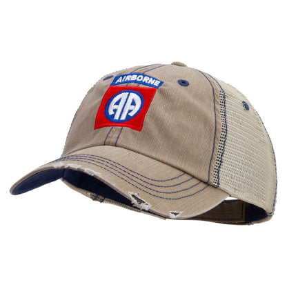 82nd Airborne Military Embroidered Low Profile Special Cotton Mesh Cap