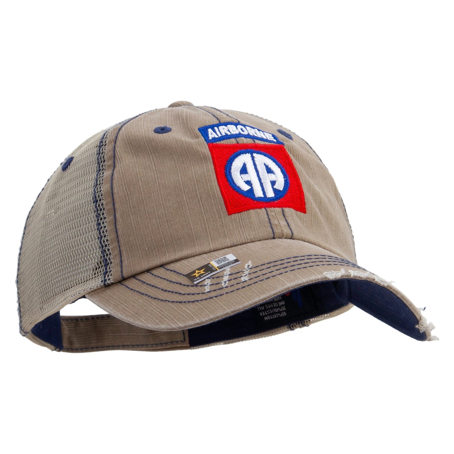82nd Airborne Military Embroidered Low Profile Special Cotton Mesh Cap