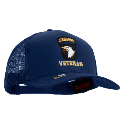 101st Airborne Veteran Military Embroidered Solid Cotton Twill Mesh Prostyle Cap