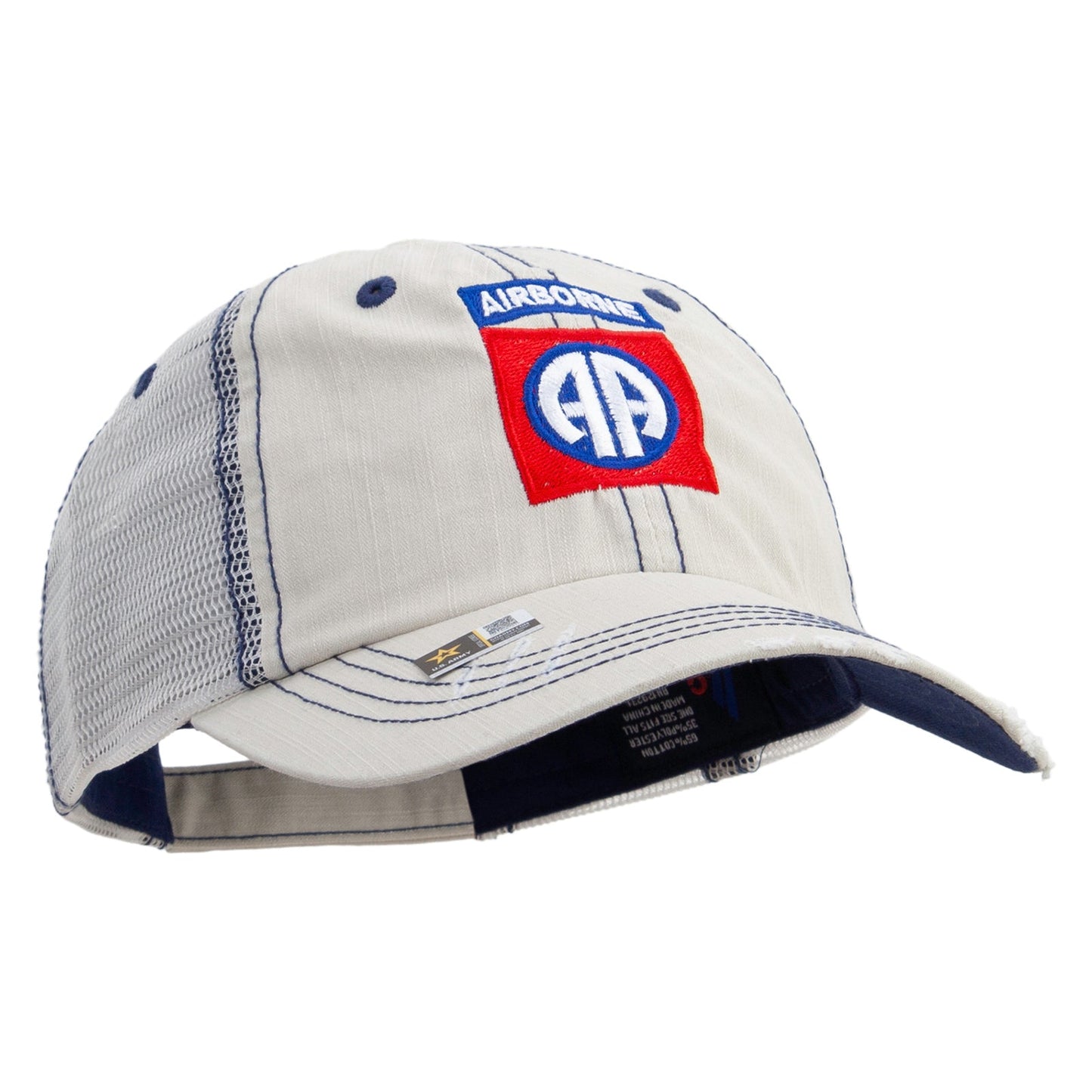 82nd Airborne Military Embroidered Low Profile Special Cotton Mesh Cap