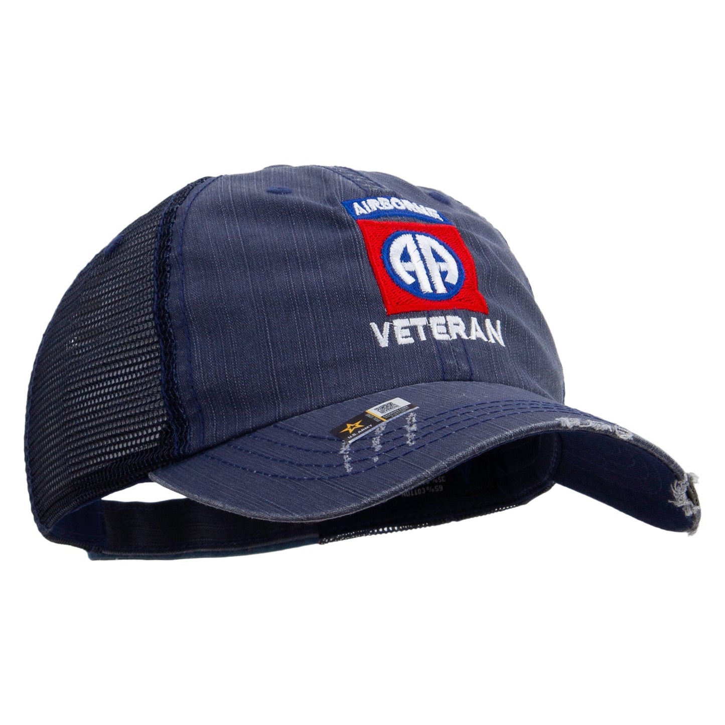 82nd Airborne Veteran Embroidered Low Profile Special Cotton Mesh Cap