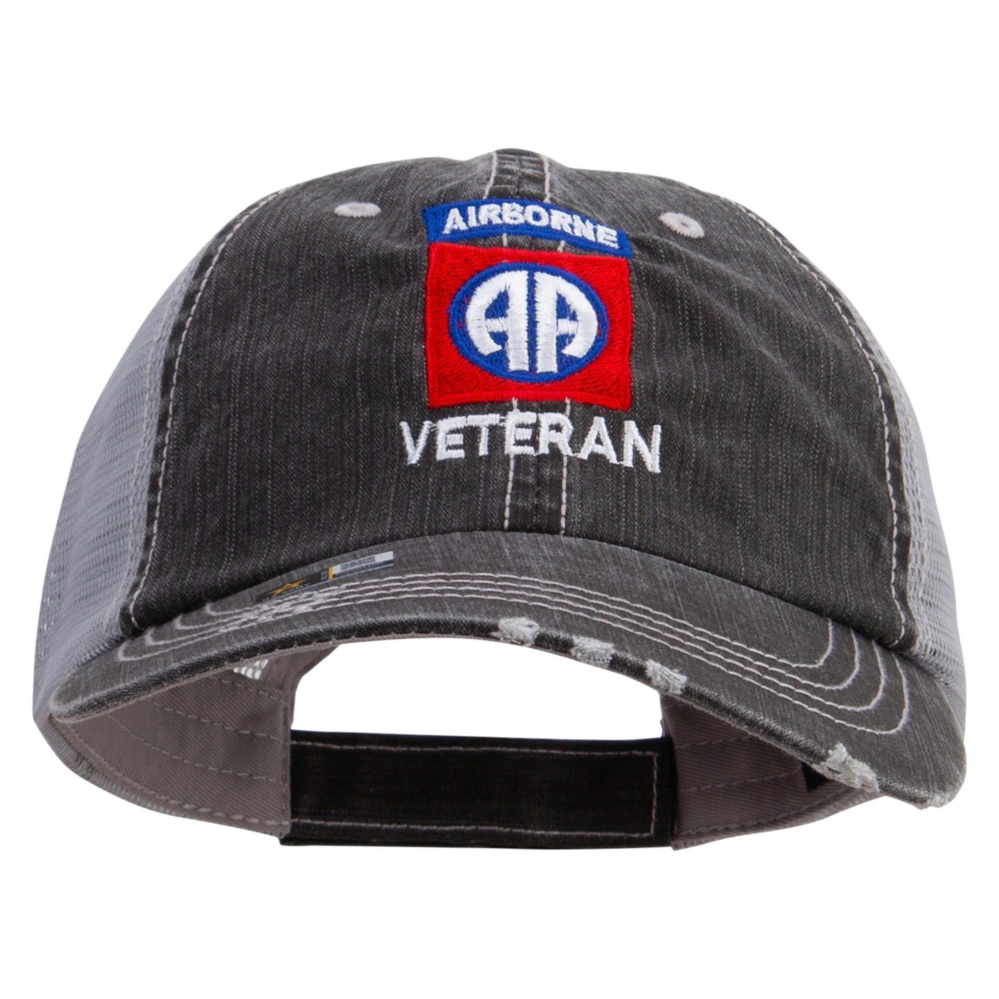 82nd Airborne Veteran Embroidered Low Profile Special Cotton Mesh Cap