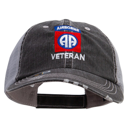 82nd Airborne Veteran Embroidered Low Profile Special Cotton Mesh Cap