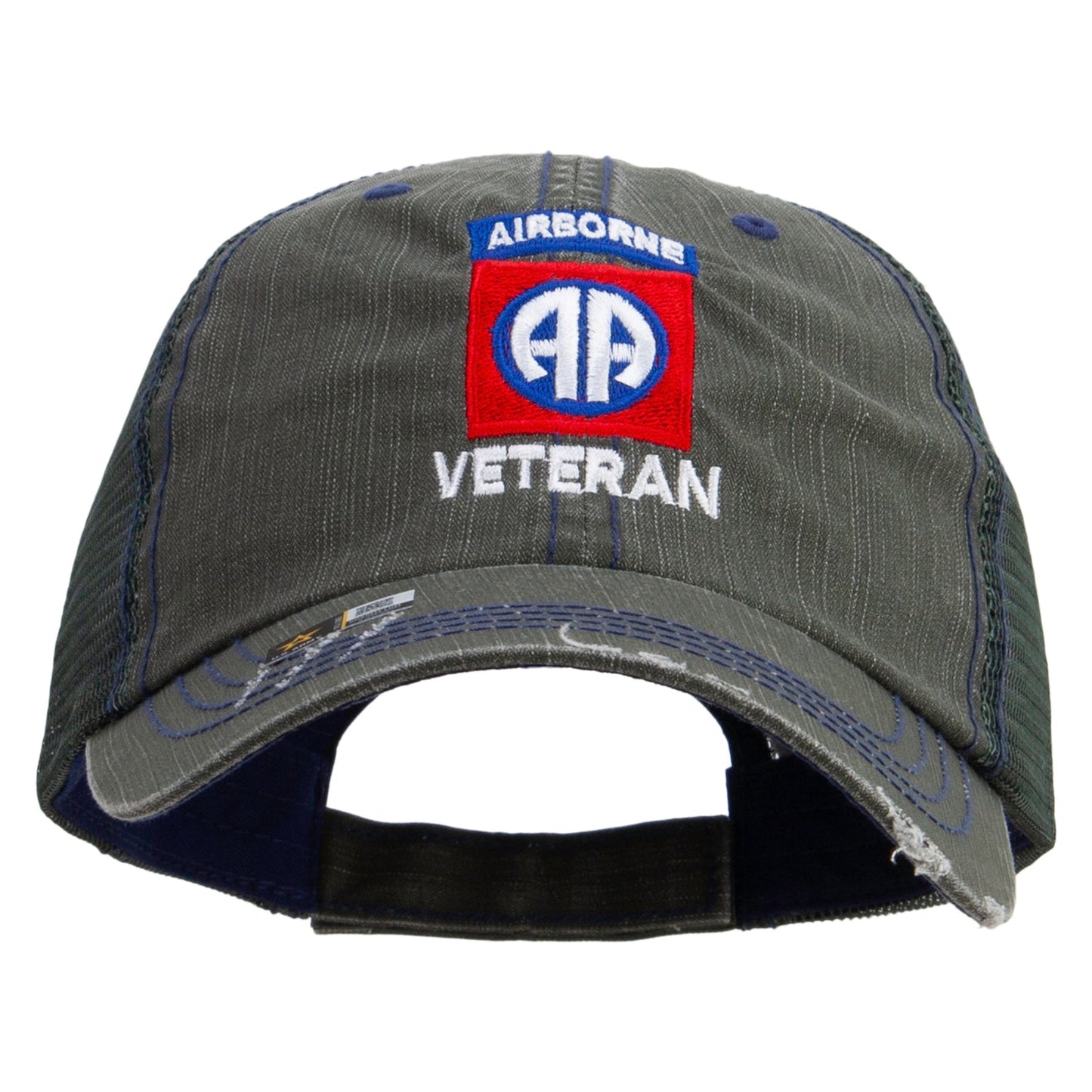 82nd Airborne Veteran Embroidered Low Profile Special Cotton Mesh Cap