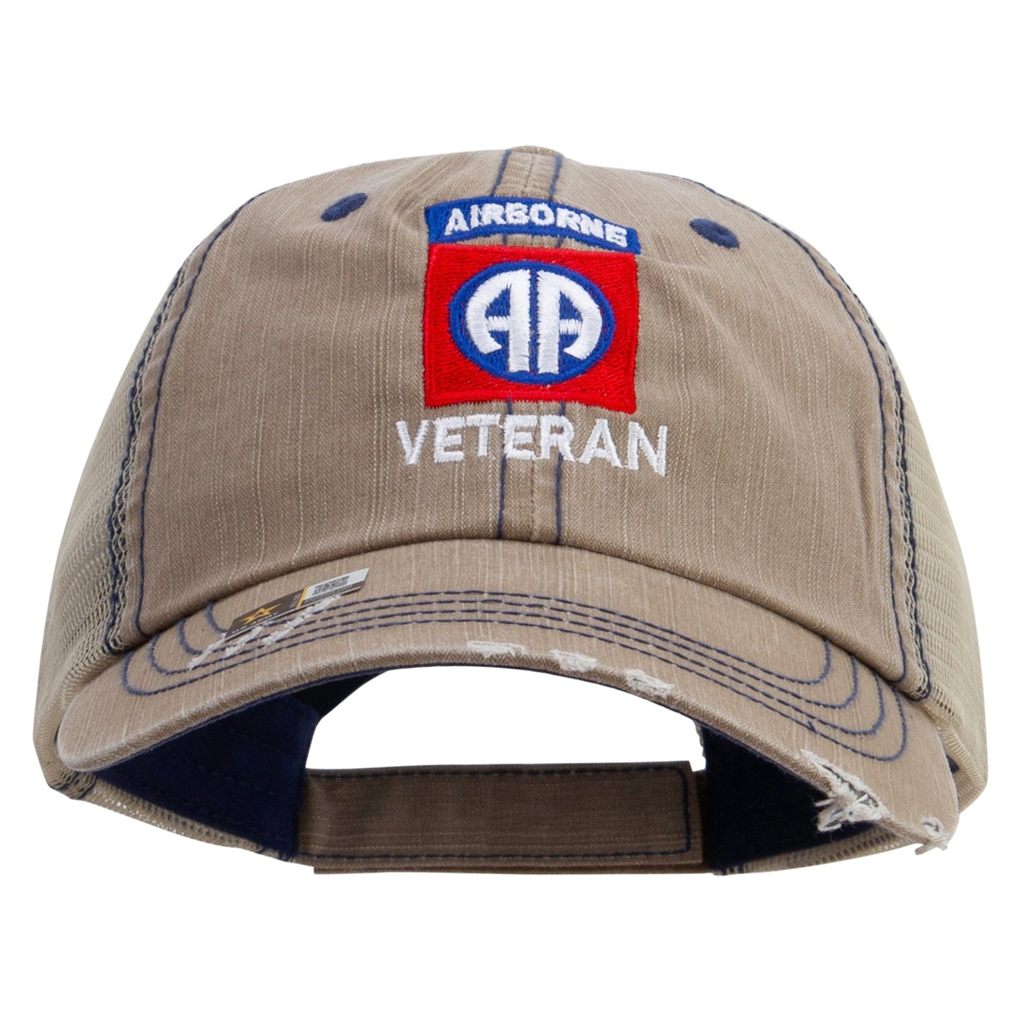 82nd Airborne Veteran Embroidered Low Profile Special Cotton Mesh Cap