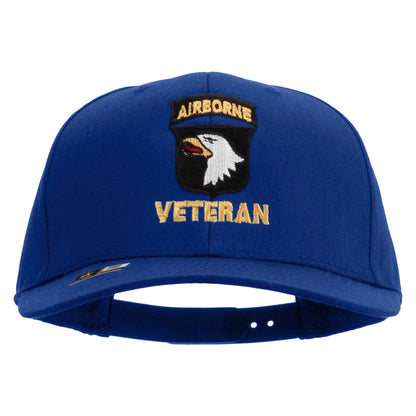 101st Airborne Veteran Embroidered Solid Cotton Twill Pro Style Cap
