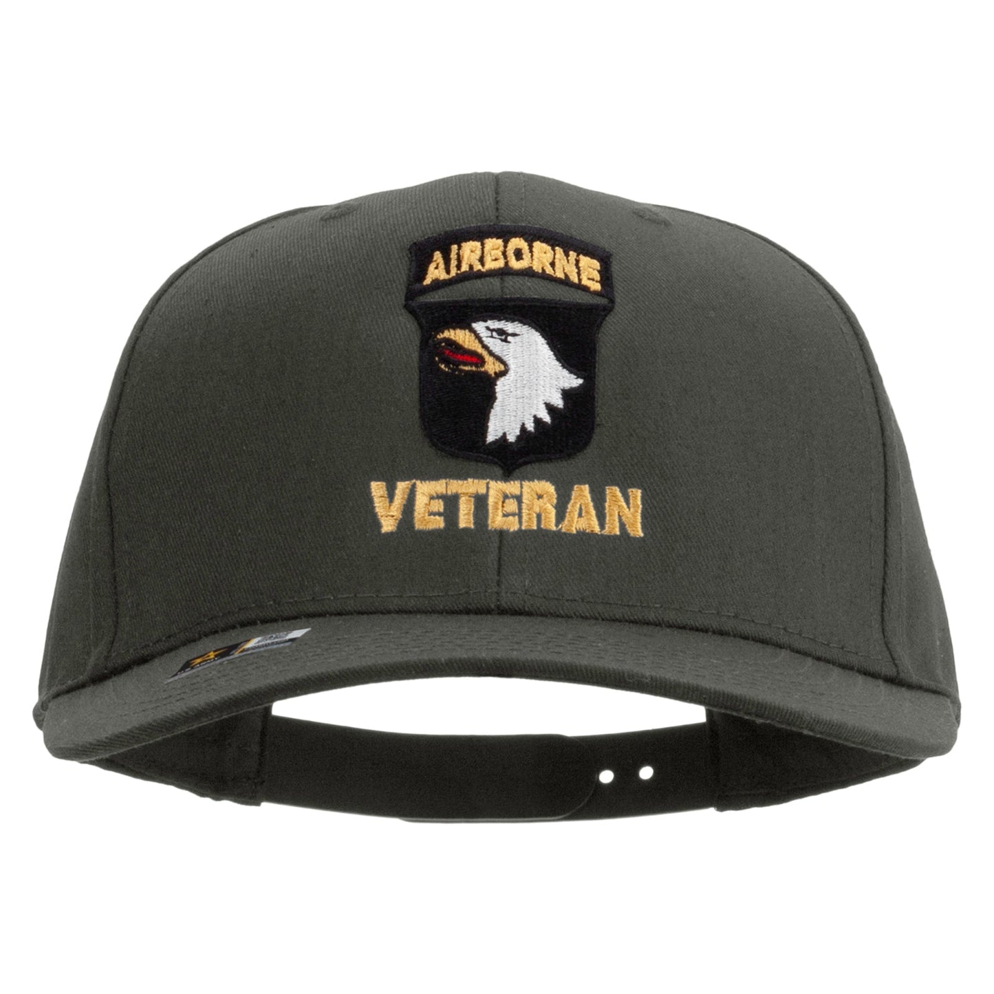 101st Airborne Veteran Embroidered Solid Cotton Twill Pro Style Cap