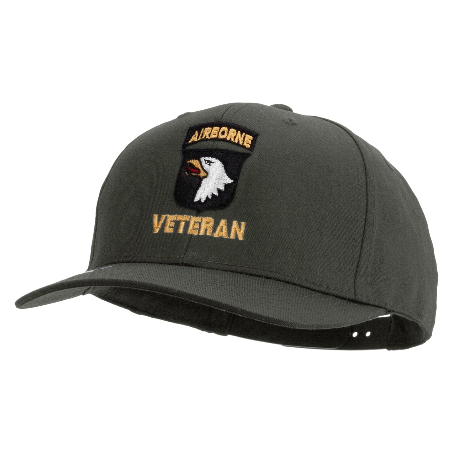 101st Airborne Veteran Embroidered Solid Cotton Twill Pro Style Cap