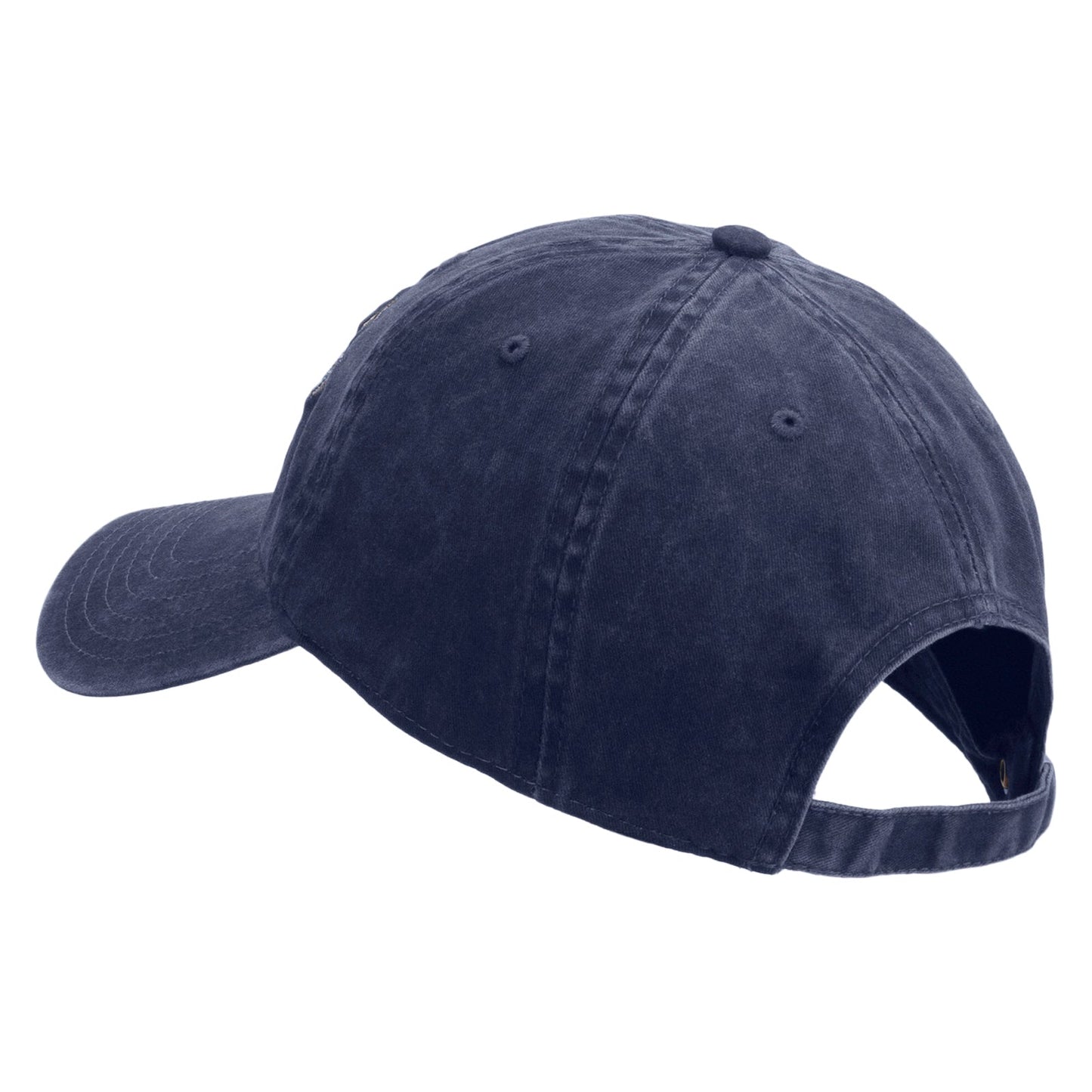 Combat Infantryman Embroidered Washed Solid Pigment Dyed Cotton Twill Brass Buckle Cap