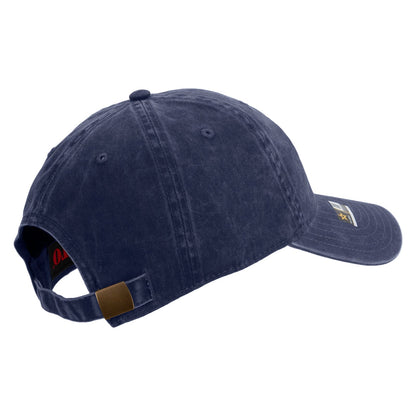 Combat Infantryman Embroidered Washed Solid Pigment Dyed Cotton Twill Brass Buckle Cap