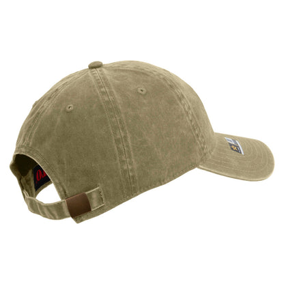 Combat Infantryman Embroidered Washed Solid Pigment Dyed Cotton Twill Brass Buckle Cap