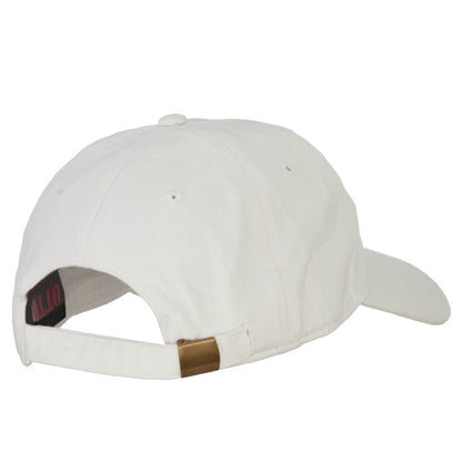 Iowa with Map Outline Embroidered Washed Cotton Twill Cap