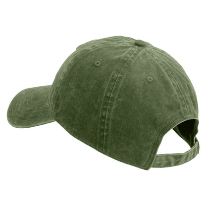 11th Airborne Division Veteran Embroidered Washed Solid Pigment Dyed Cotton Twill Brass Buckle Cap
