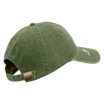 11th Airborne Division Veteran Embroidered Washed Solid Pigment Dyed Cotton Twill Brass Buckle Cap