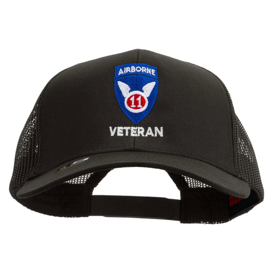 11th Airborne Division Veteran Embroidered Solid Cotton Twill Mesh Prostyle Cap