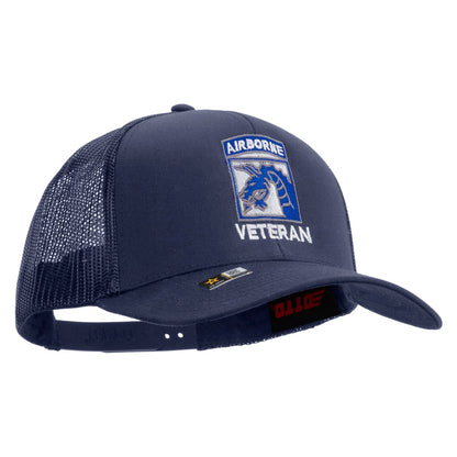 18th Airborne Corps Veteran Embroidered Solid Cotton Twill Mesh Prostyle Cap