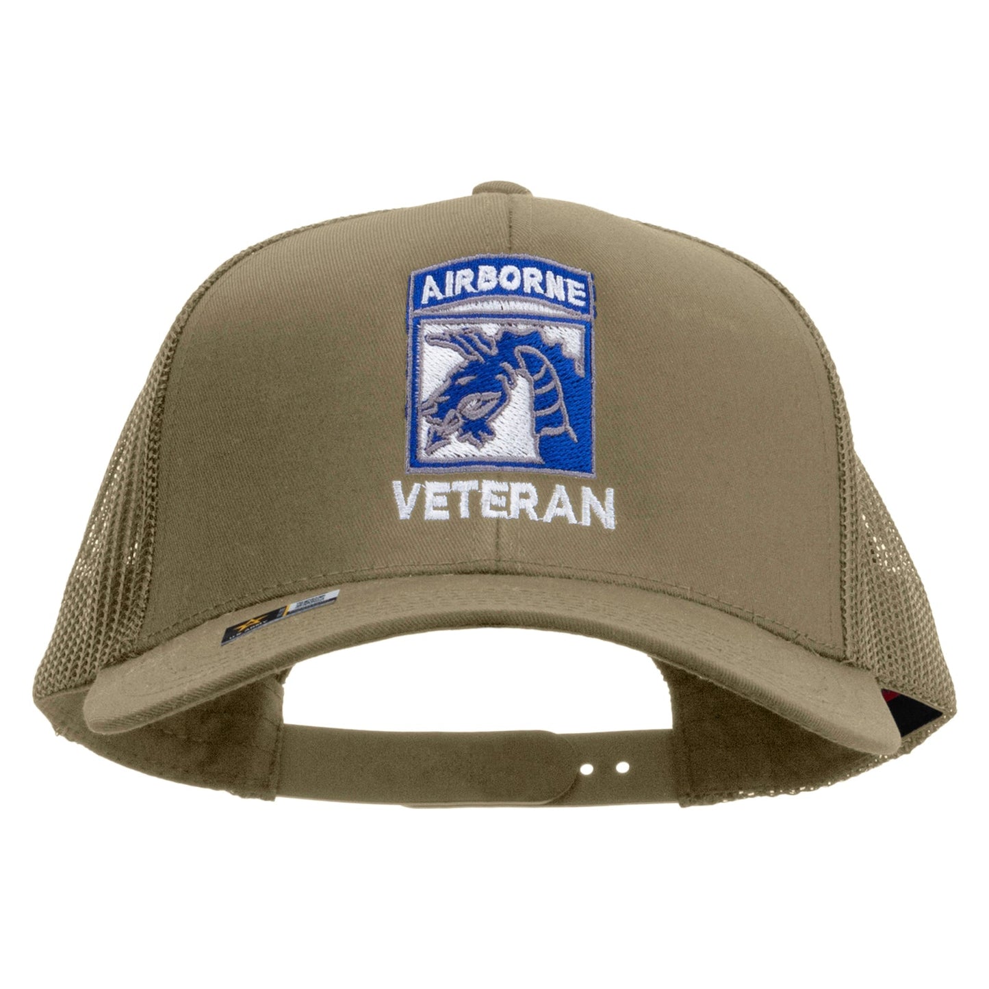 18th Airborne Corps Veteran Embroidered Solid Cotton Twill Mesh Prostyle Cap
