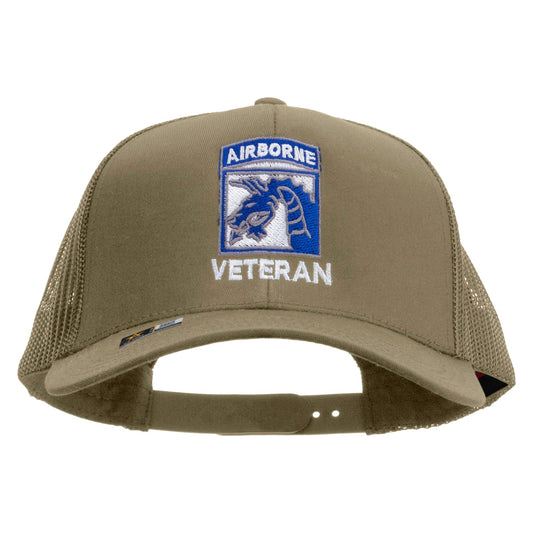 18th Airborne Corps Veteran Embroidered Solid Cotton Twill Mesh Prostyle Cap