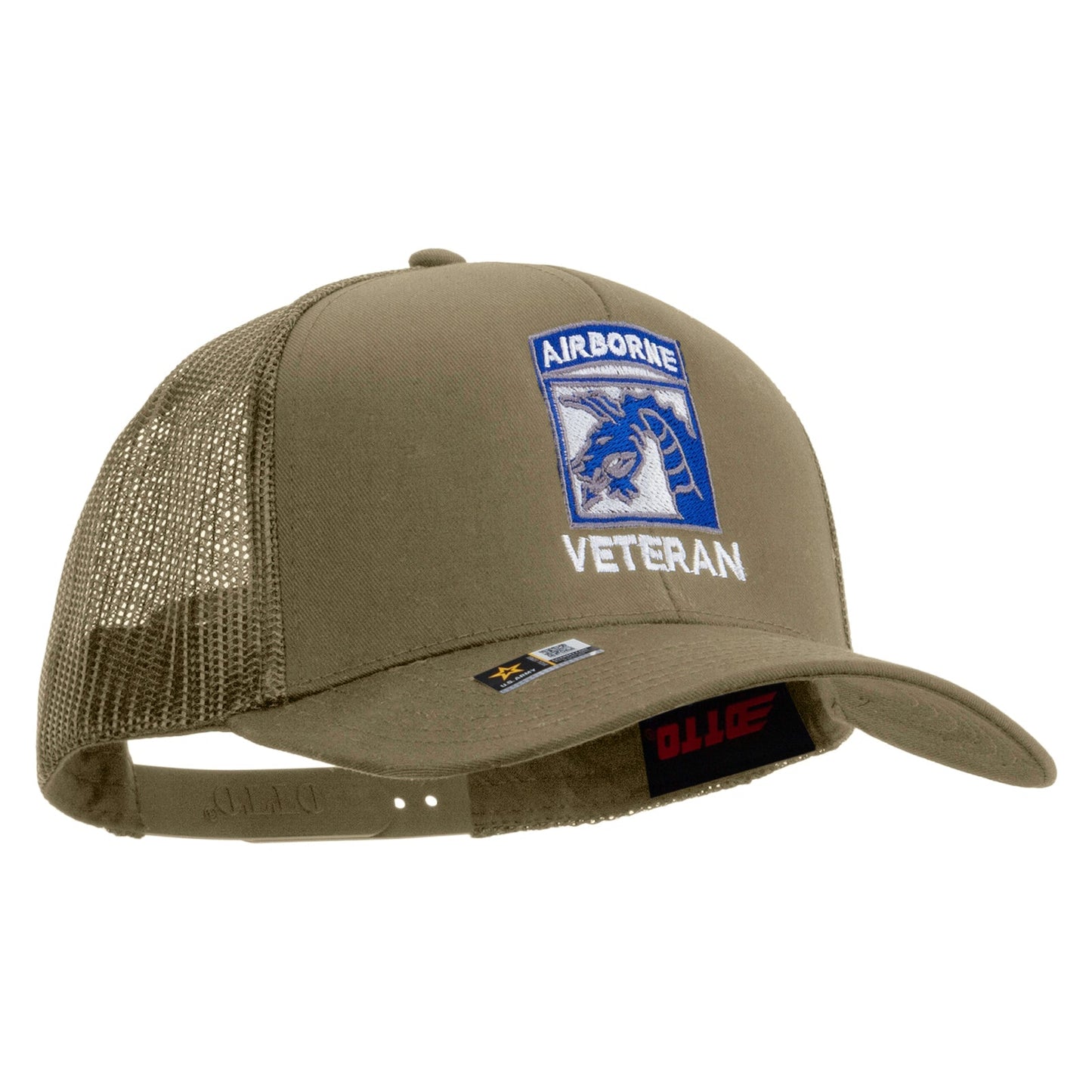 18th Airborne Corps Veteran Embroidered Solid Cotton Twill Mesh Prostyle Cap