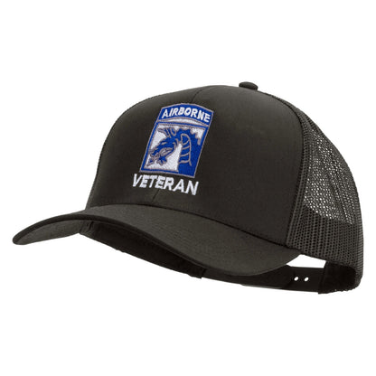 18th Airborne Corps Veteran Embroidered Solid Cotton Twill Mesh Prostyle Cap