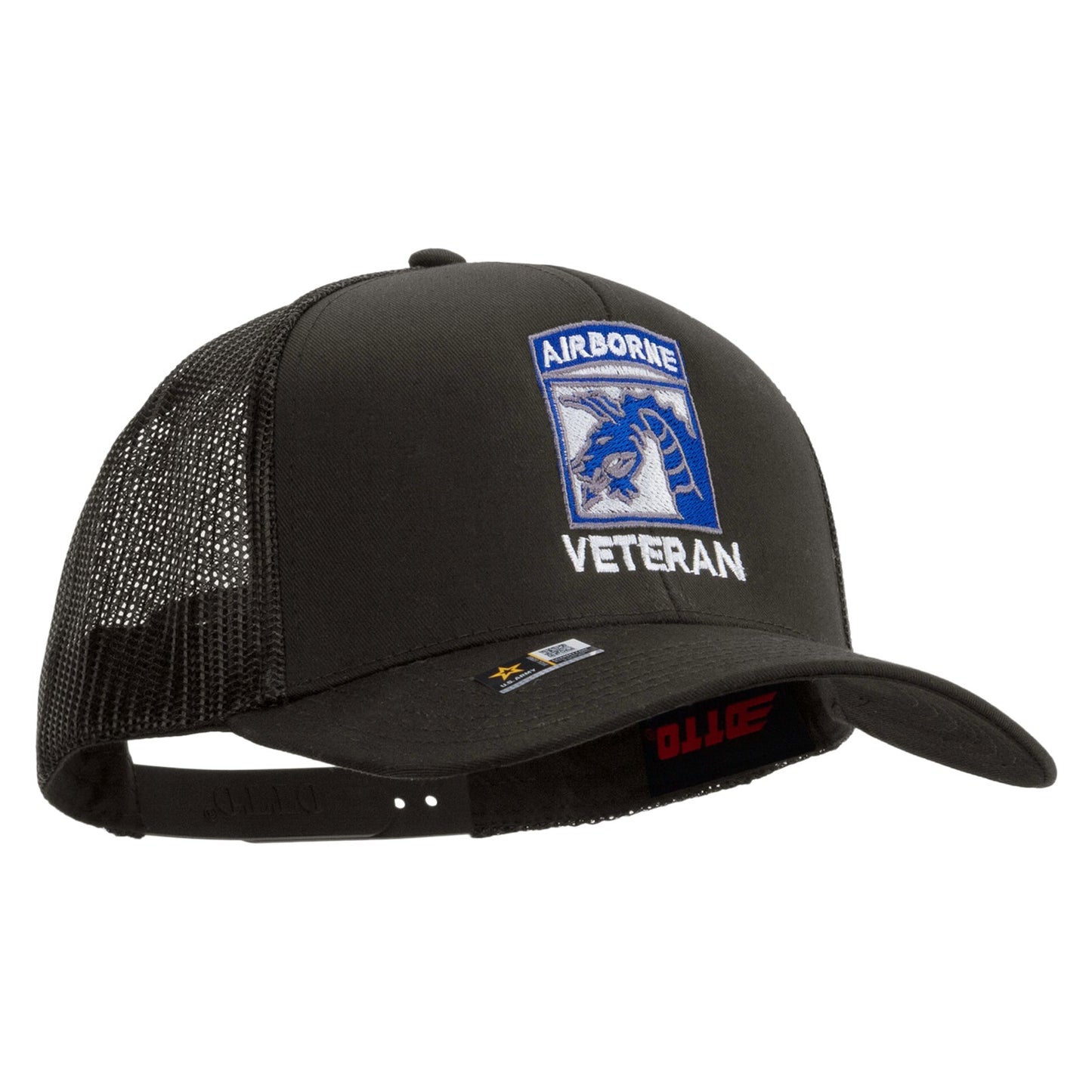 18th Airborne Corps Veteran Embroidered Solid Cotton Twill Mesh Prostyle Cap