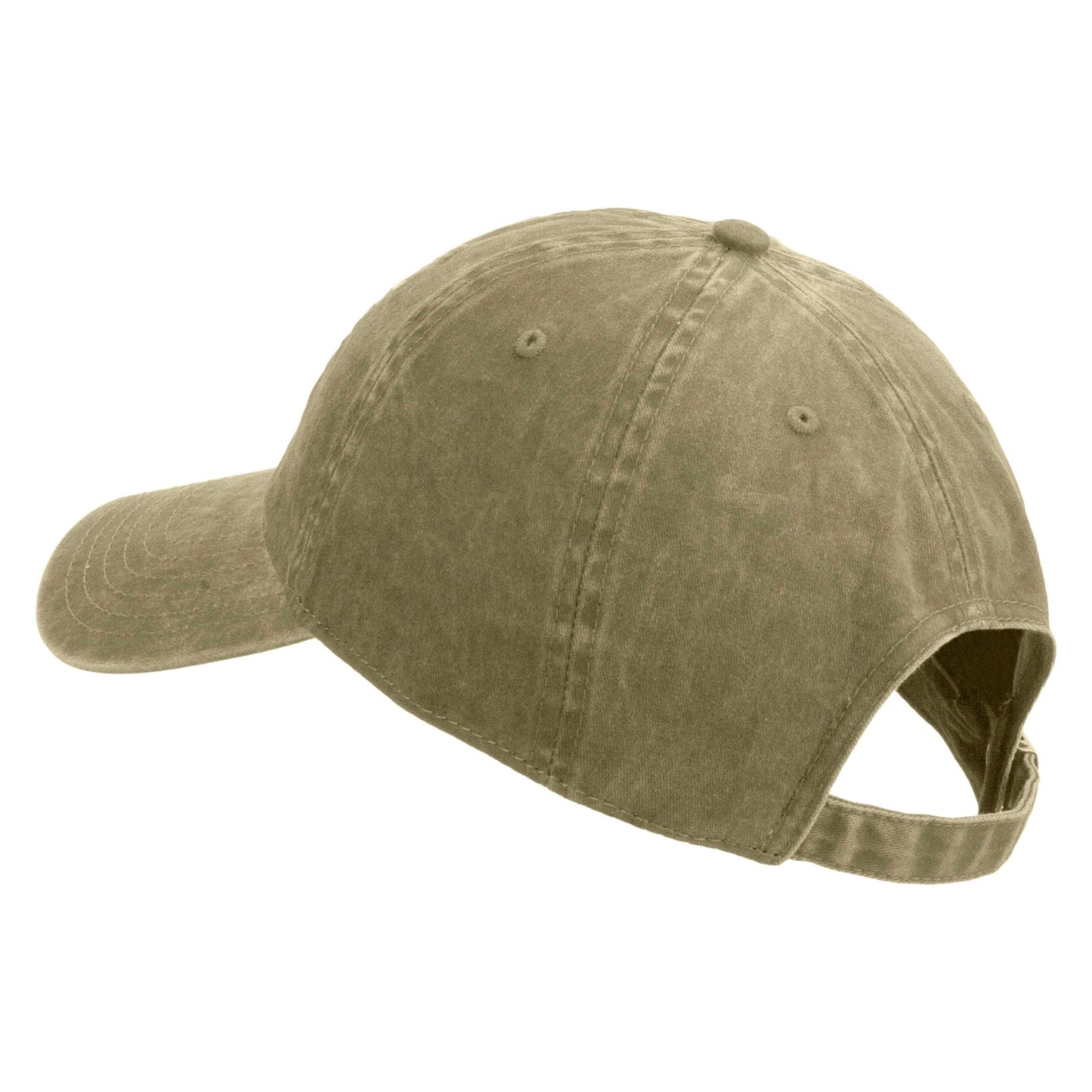 U.S. Army Veteran Flag Embroidered Washed Solid Pigment Dyed Cotton Twill Brass Buckle Cap