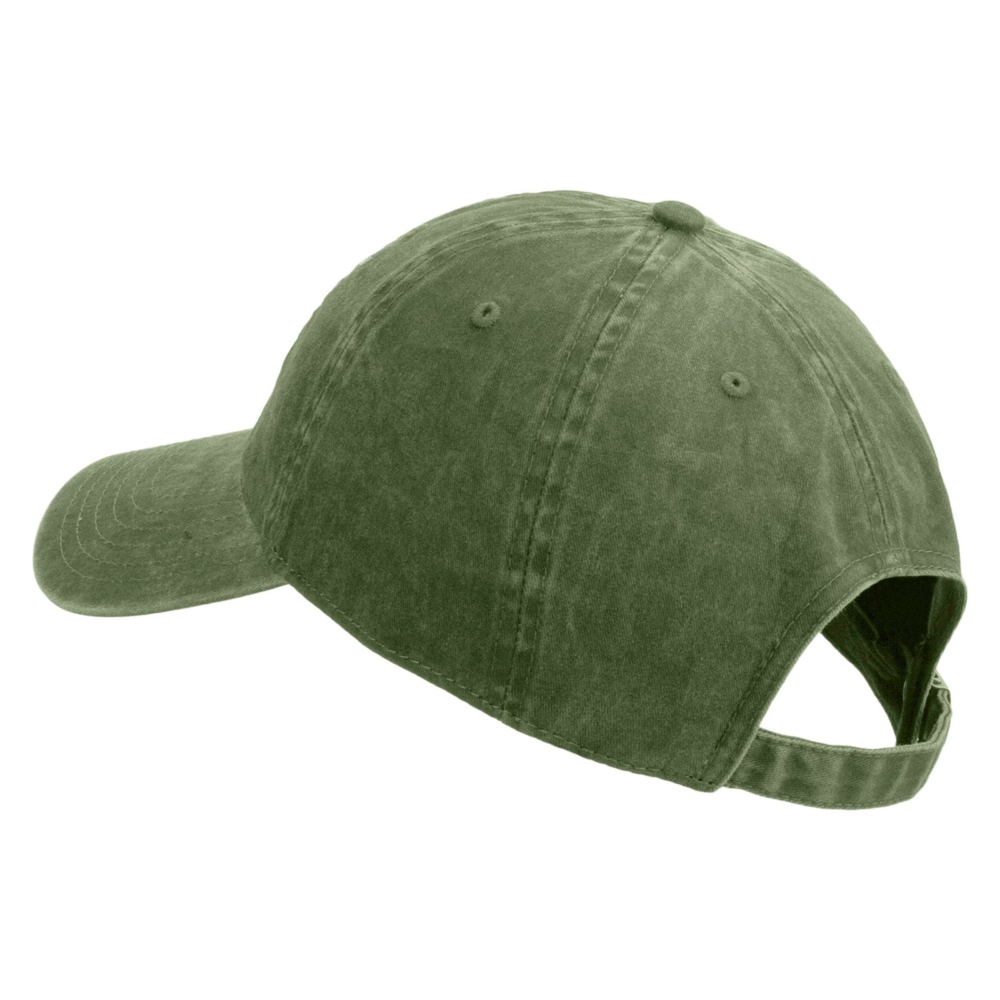 U.S. Army Veteran Flag Embroidered Washed Solid Pigment Dyed Cotton Twill Brass Buckle Cap