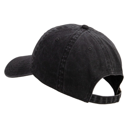 U.S. Army Retired Flag Embroidered Washed Solid Pigment Dyed Cotton Twill Brass Buckle Cap