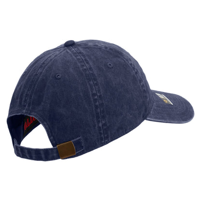 U.S. Army Retired Flag Embroidered Washed Solid Pigment Dyed Cotton Twill Brass Buckle Cap