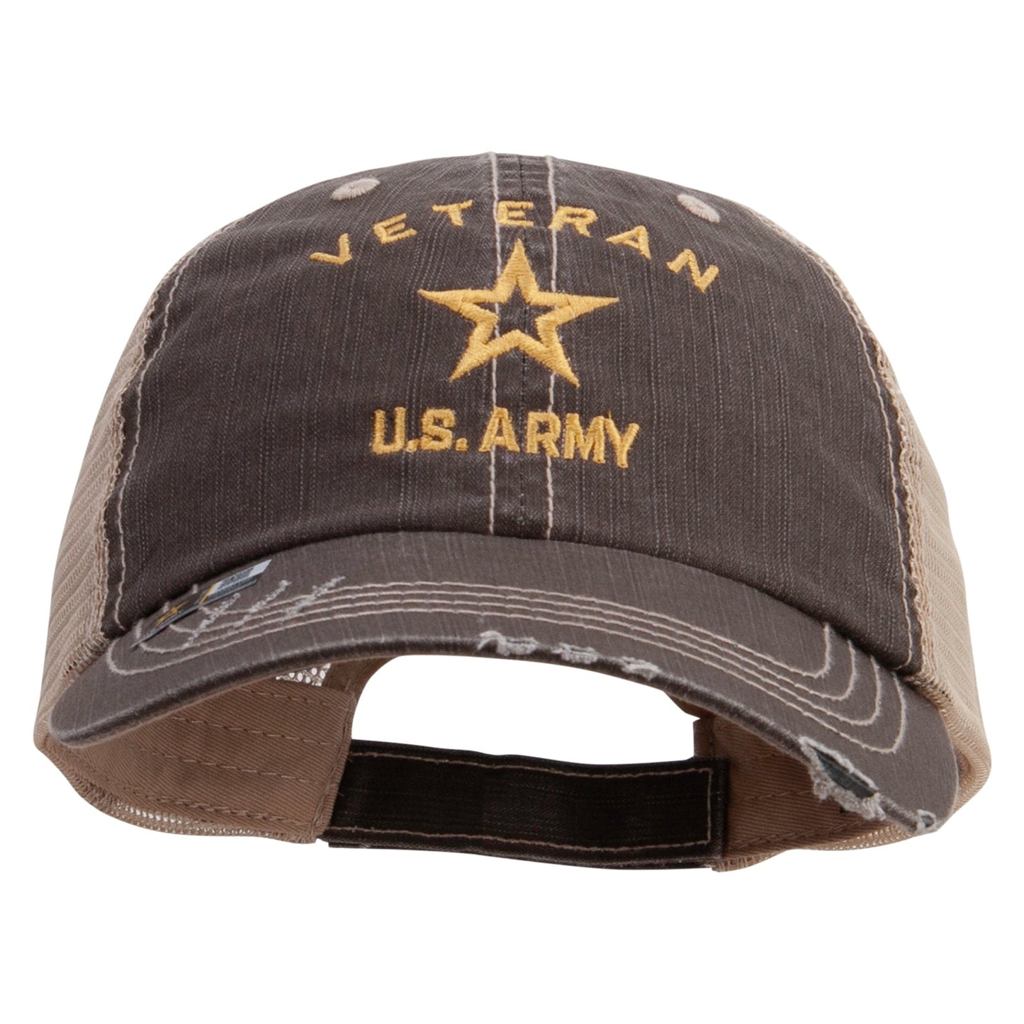 U.S. Army Veteran Military Embroidered Low Profile Special Cotton Mesh Cap