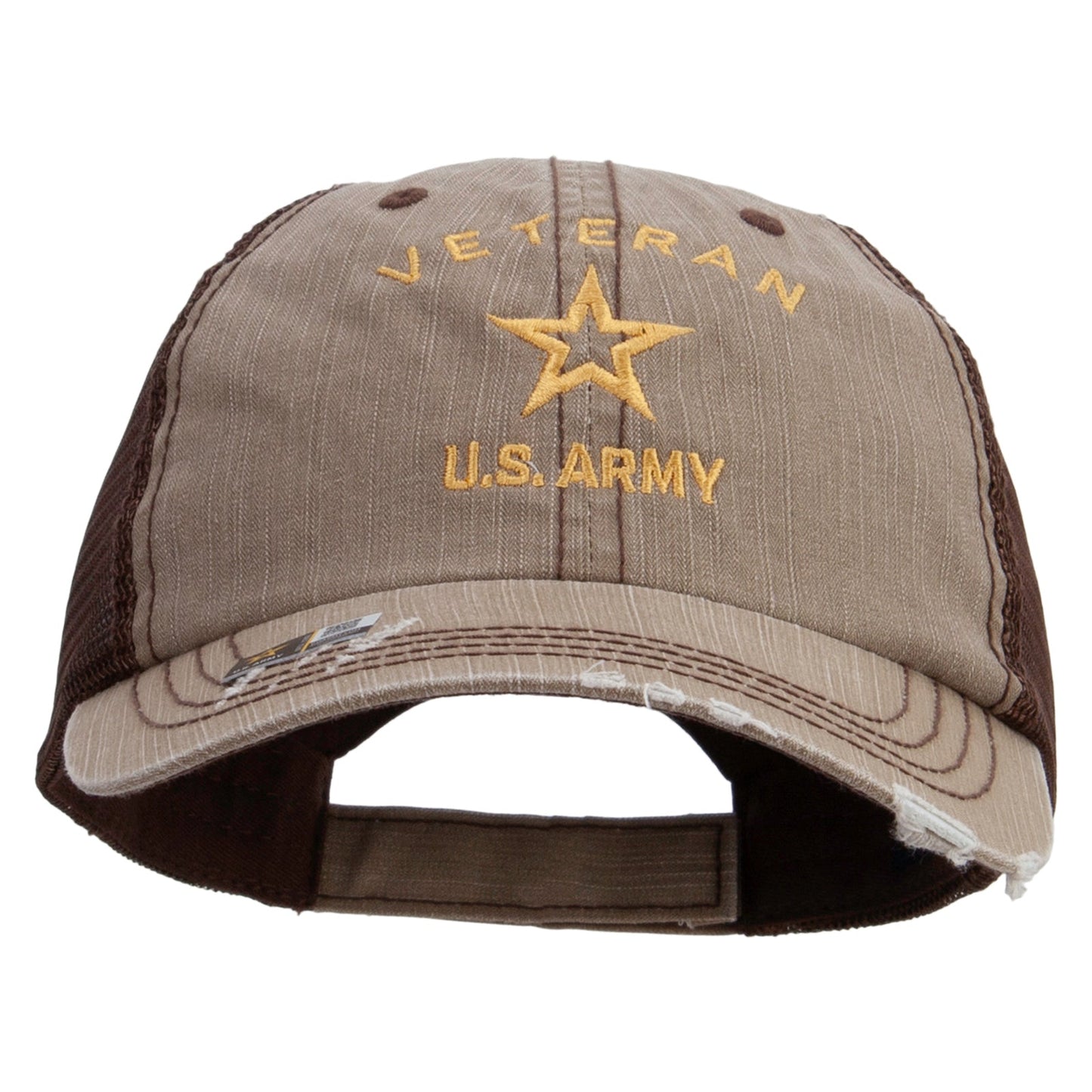 U.S. Army Veteran Military Embroidered Low Profile Special Cotton Mesh Cap
