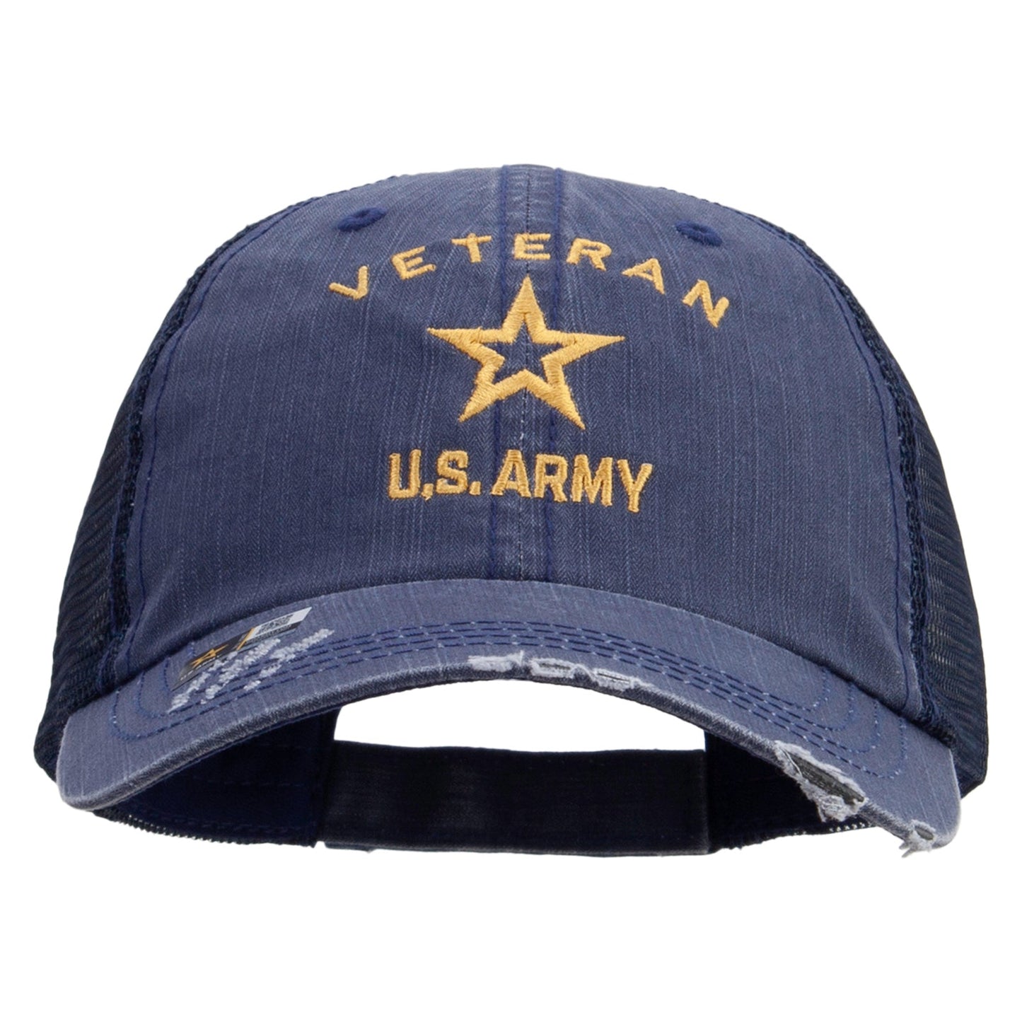U.S. Army Veteran Military Embroidered Low Profile Special Cotton Mesh Cap